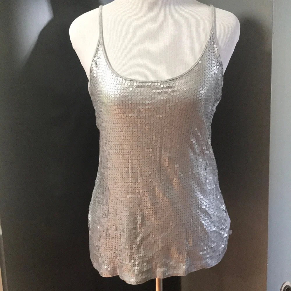 Sequins spaghetti strap tank top Michael Kors